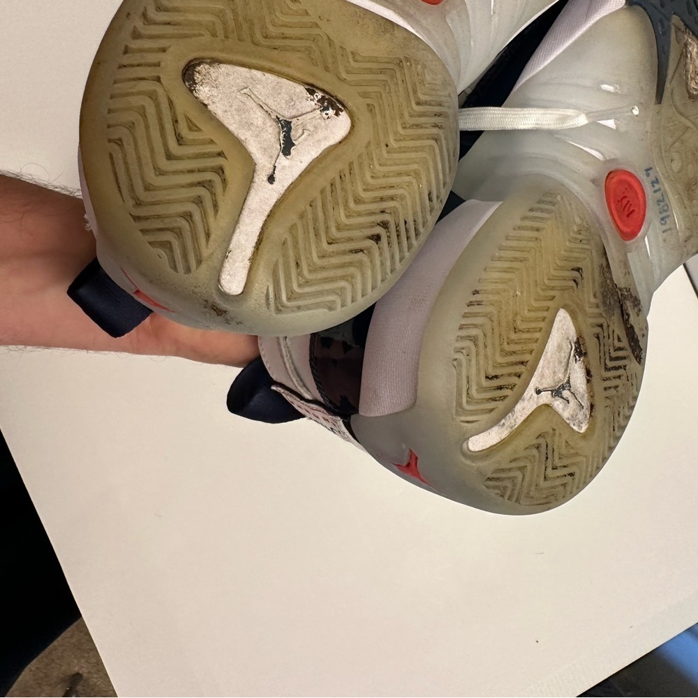 Nike Air Jordan Jumpam Two Trey DO1925 102 "White/Navy-University Red" Size 10 - Picture 14 of 16